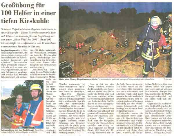 Stormarner Tageblatt vom 30.Juni 2008